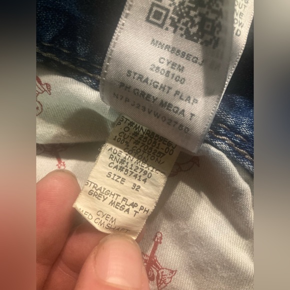 SOLD!Men’s distressed straight Mega T size 32x34 Flawless Cond! In“MED CAMSHAFT” - Picture 7 of 7